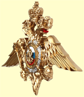 эмблема МВД (герб Министерства внутренних дел), барельеф, пластик, краска