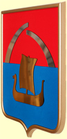 герб Всеволожского района, цветной пластик