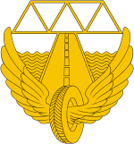 малая эмблема (петличный знак) Дорожных войск России