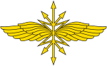 малая эмблема (петличный знак) войск связи