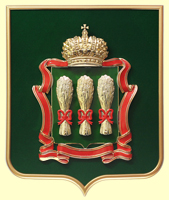 герб Пензенской области на щите в раме
