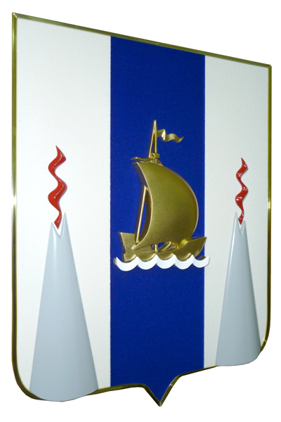 Барельефный герб Сахалинской области