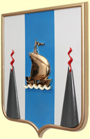 герб Сахалинской области, флок, металлизация